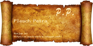 Plesch Petra névjegykártya